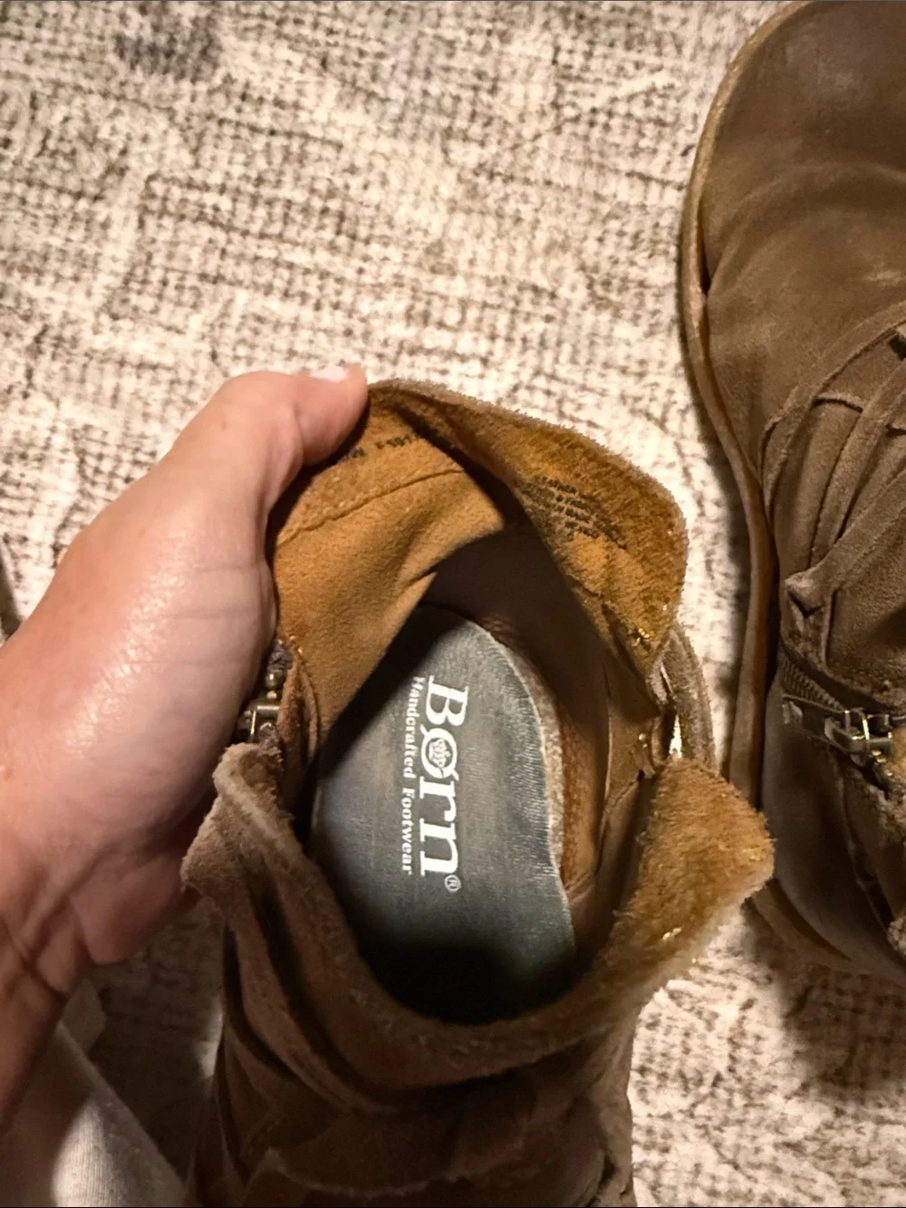 Born Women’s Brown Suede Chukka Boots with Side Zip